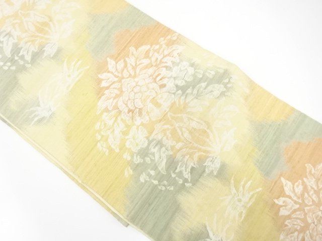 JAPANESE FUKURO OBI / UNUSED / WOVEN FLOWER(NON-TAILORED)